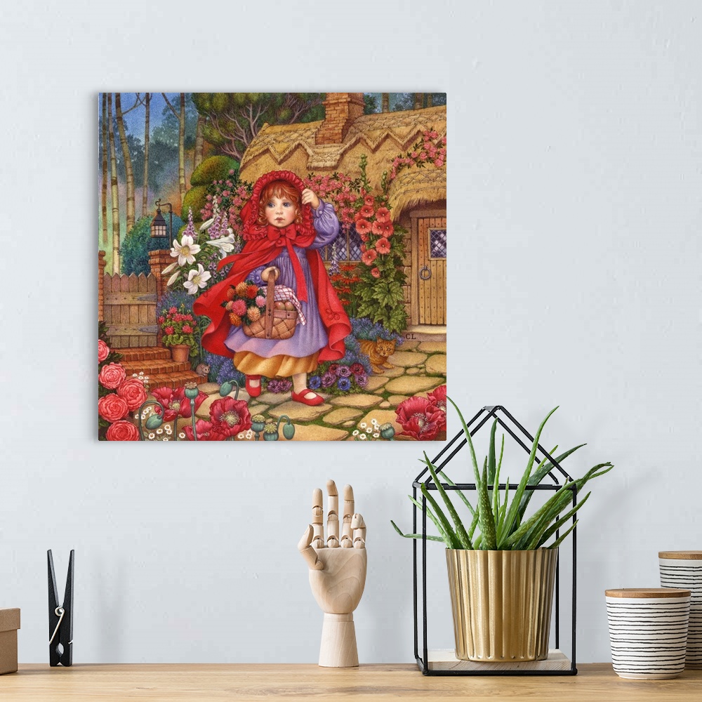 A bohemian room featuring Red Riding Hood
