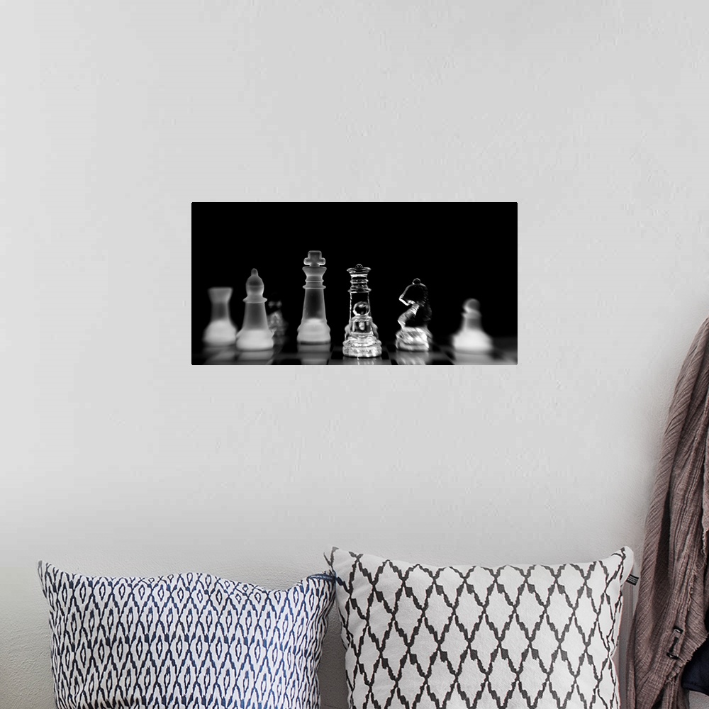 A bohemian room featuring Chess still life