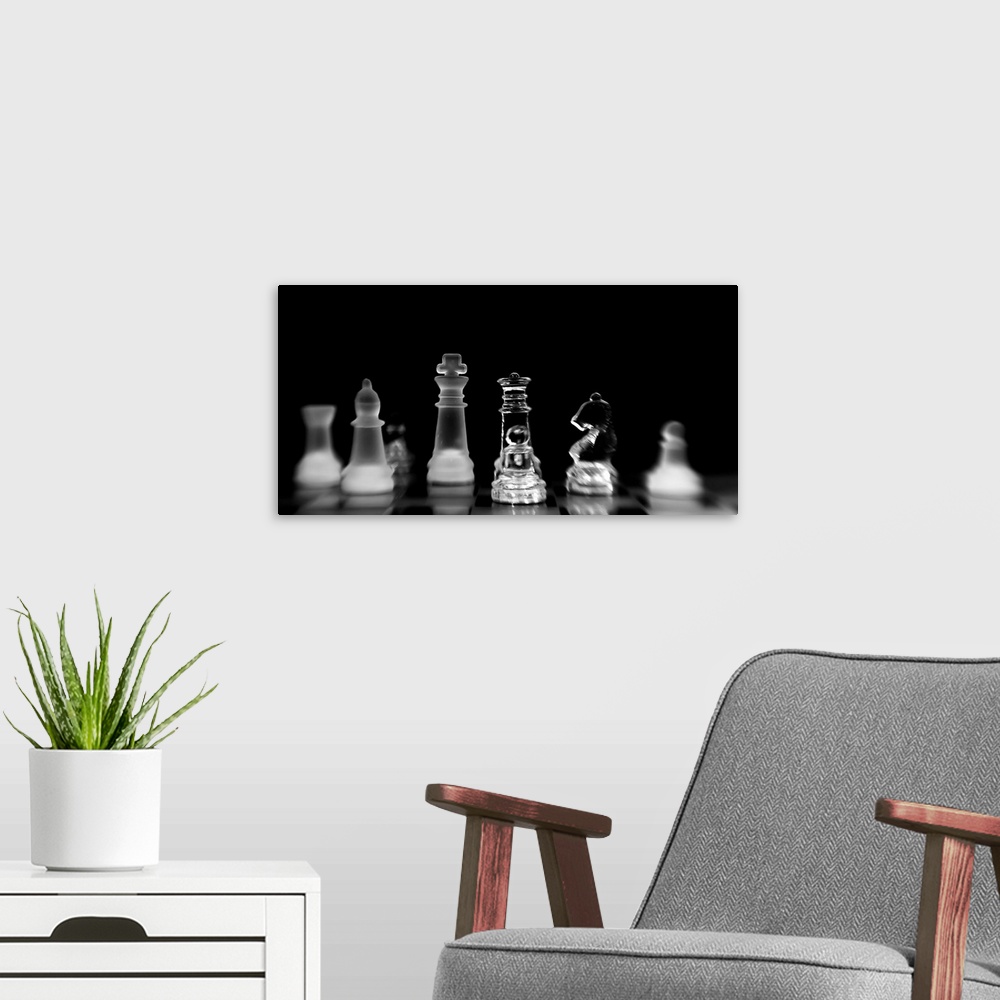 A modern room featuring Chess still life