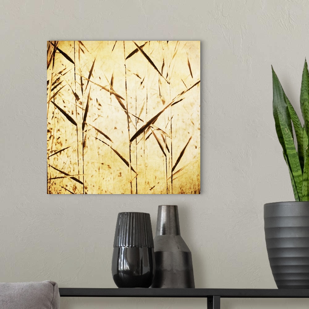 A modern room featuring Abstracts from nature in golden brown tones