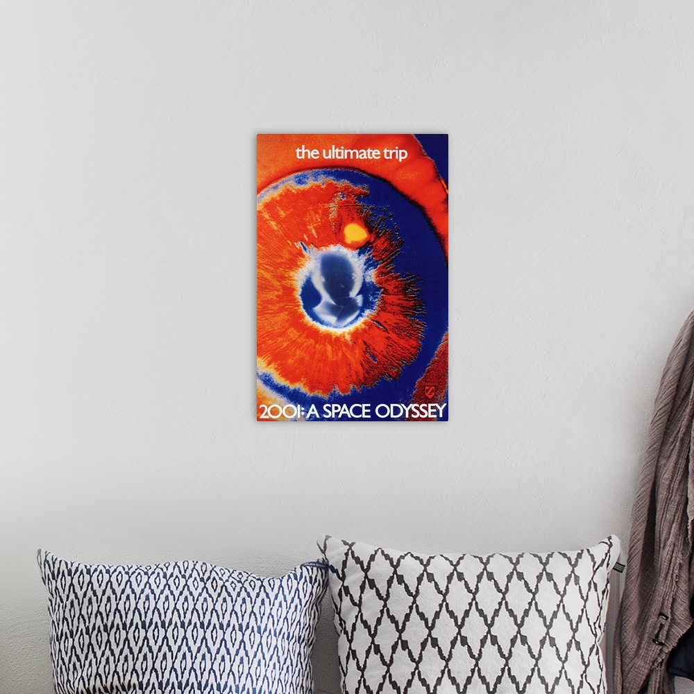 A bohemian room featuring 2001 Space Odyssey 1 Sci Fi Movie Poster