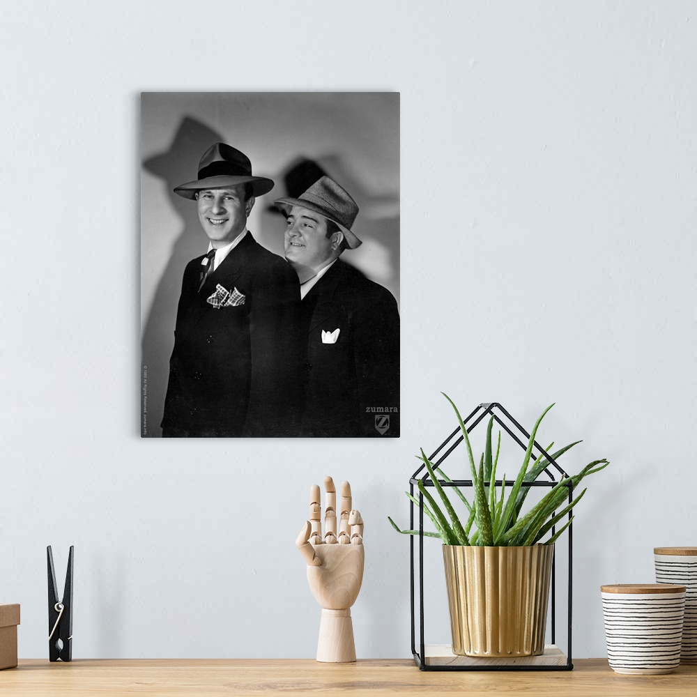 A bohemian room featuring Abbott and Costello  - B&W 3