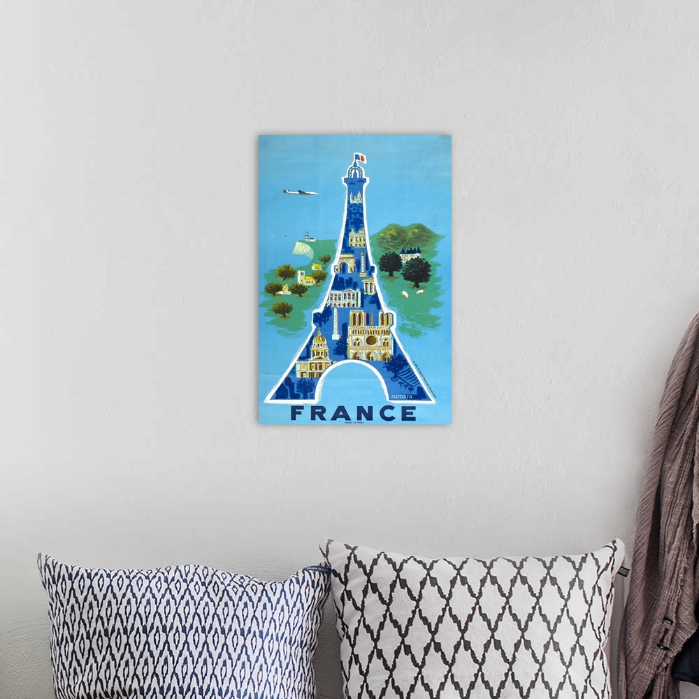 A bohemian room featuring Air France France