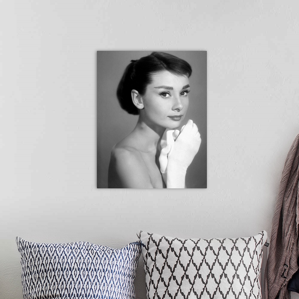 A bohemian room featuring Audrey Hepburn B