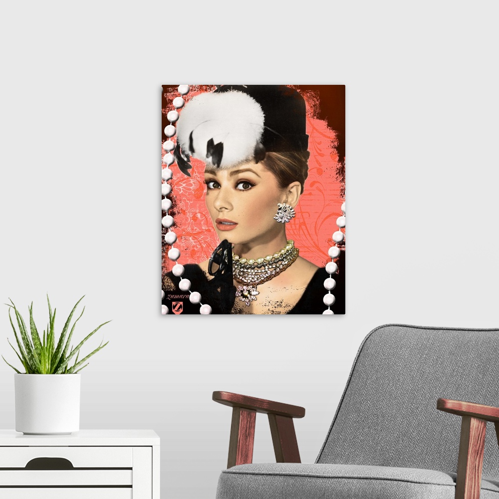 A modern room featuring Audrey Hepburn Diamonds and Pearls
