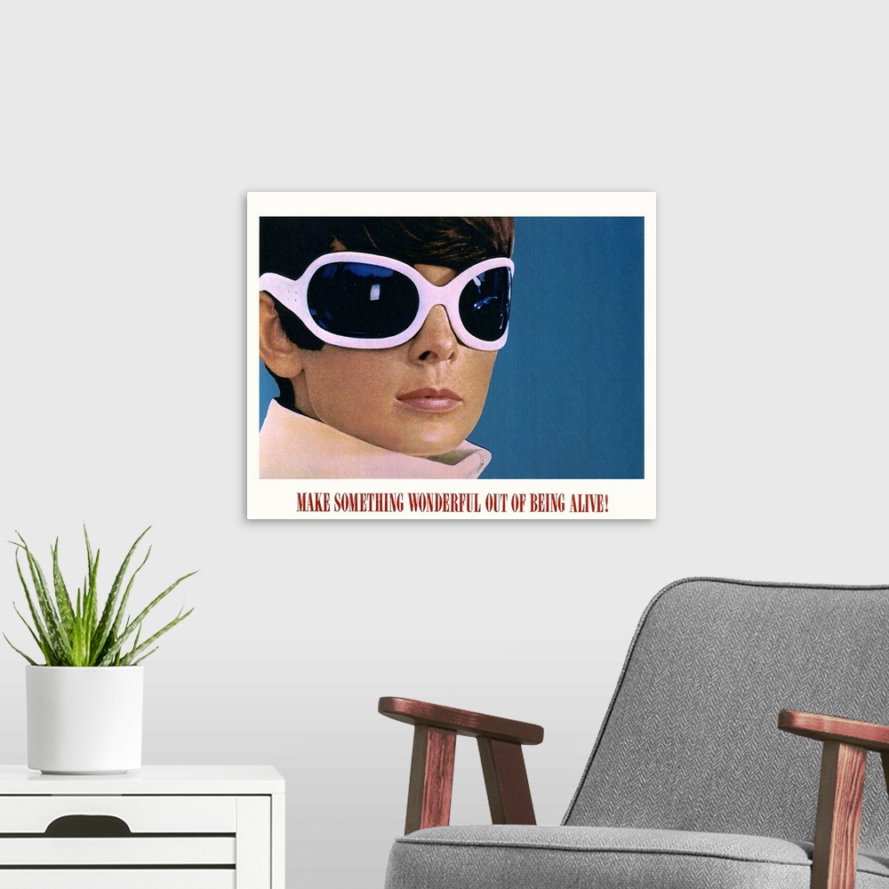 A modern room featuring Audrey Hepburn Two for the Road Head