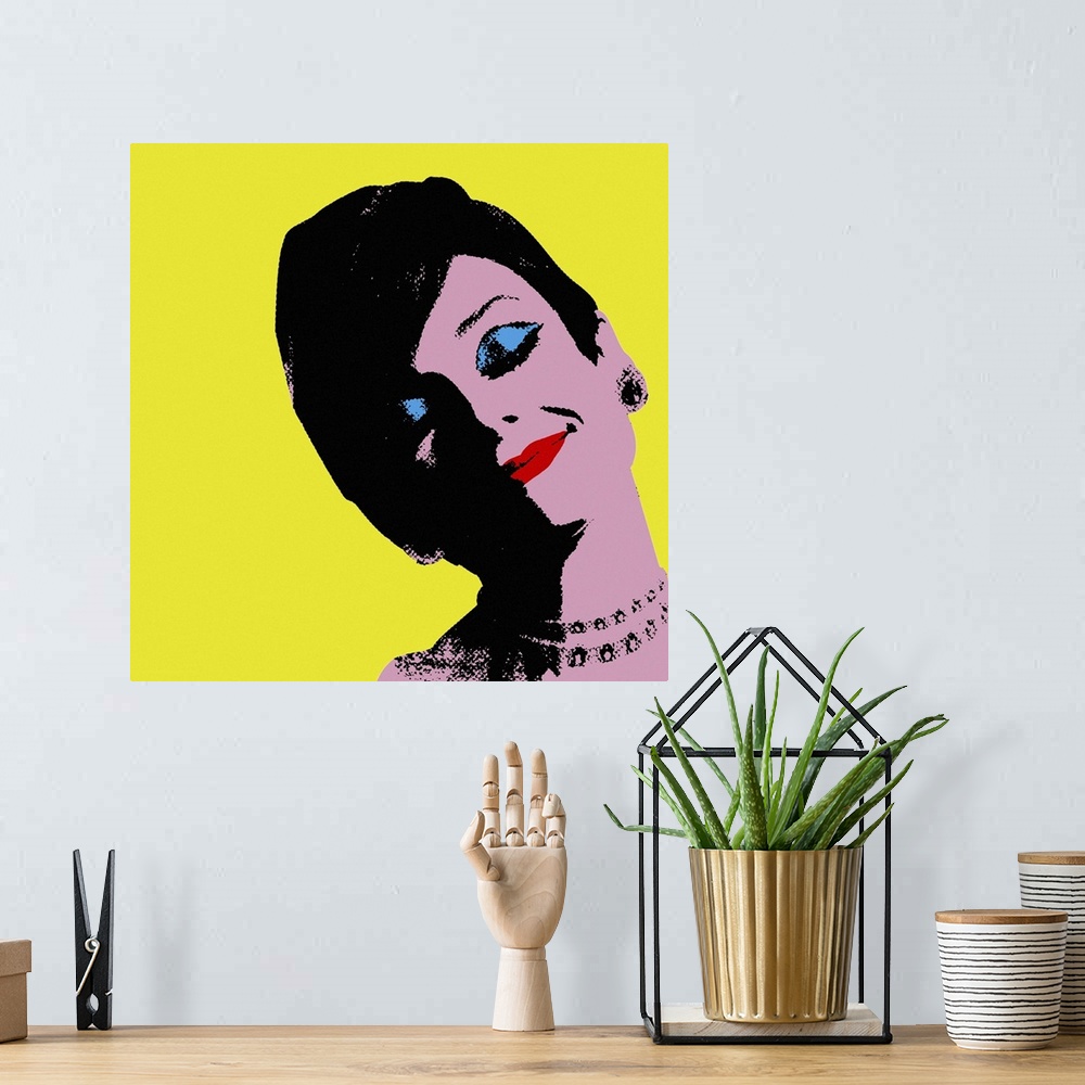 A bohemian room featuring Audrey Hepburn Yellow Dots
