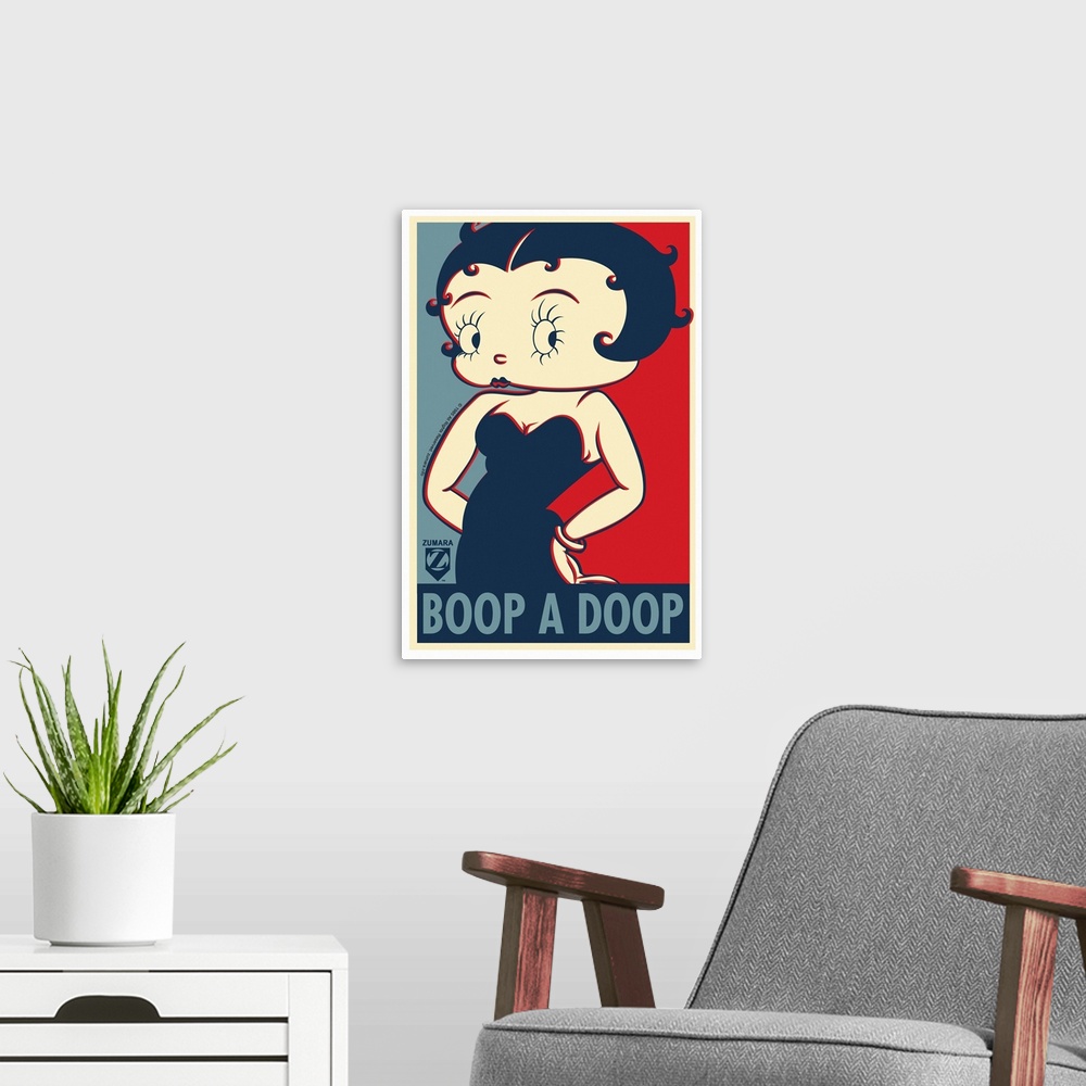 A modern room featuring Betty Boop