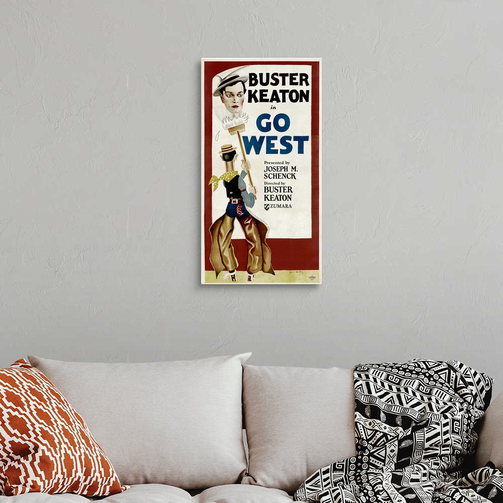 A bohemian room featuring Buster Keaton Go West