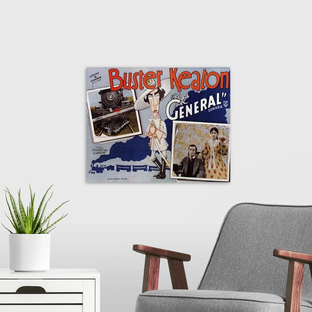 A modern room featuring Buster Keaton The General 4