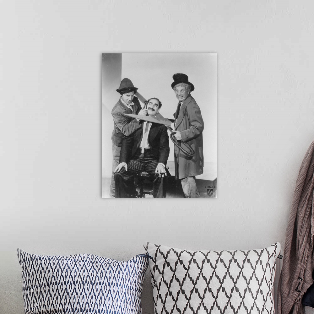 A bohemian room featuring B&W Brothers With Scissors