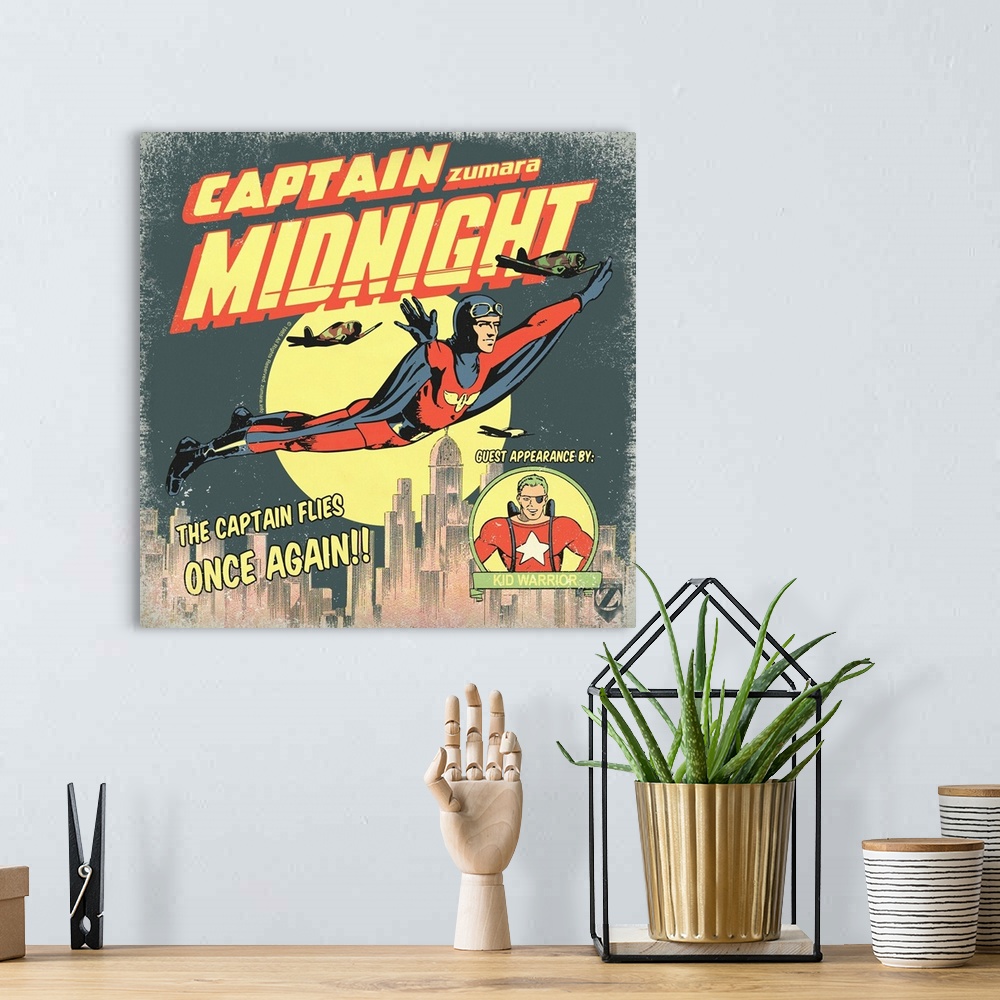 A bohemian room featuring Captain Midnight & Kid Warrior