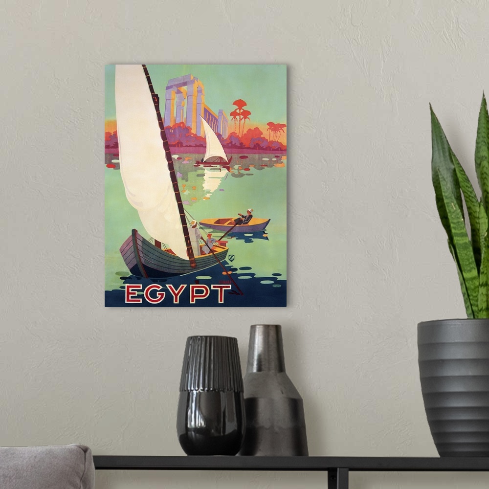 A modern room featuring Egypt