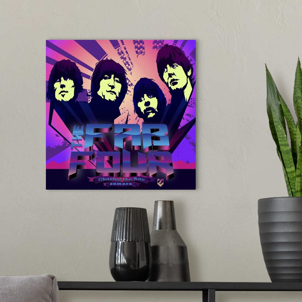 A modern room featuring Fab4 Chasing The Sun 6