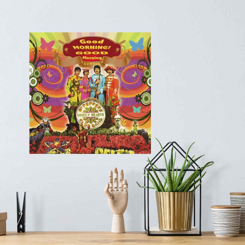 A bohemian room featuring Fab4 Sgt. Pepper's Sunburst