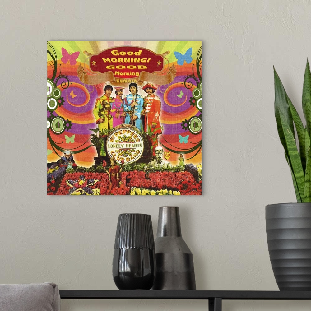 A modern room featuring Fab4 Sgt. Pepper's Sunburst