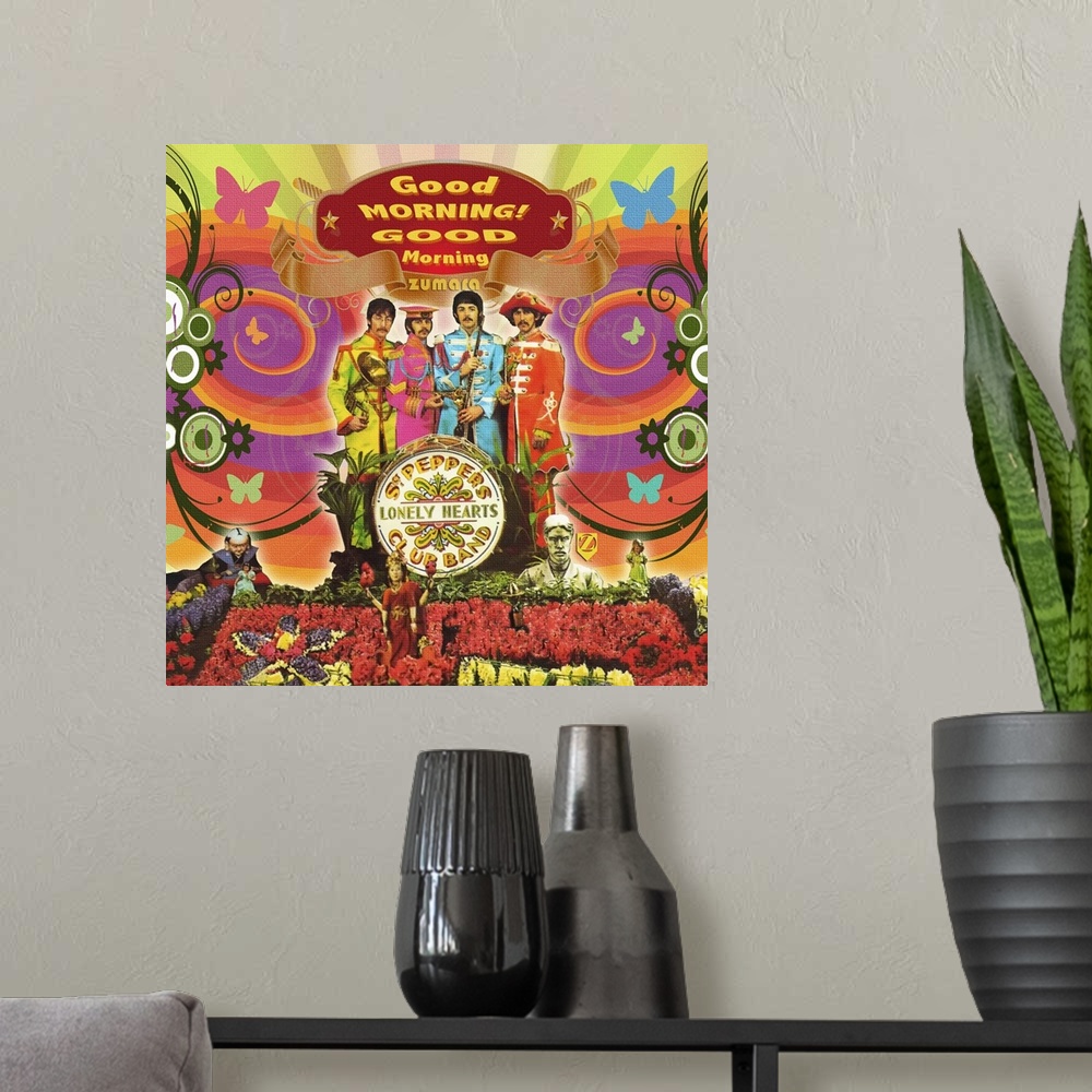 A modern room featuring Fab4 Sgt. Pepper's Sunburst