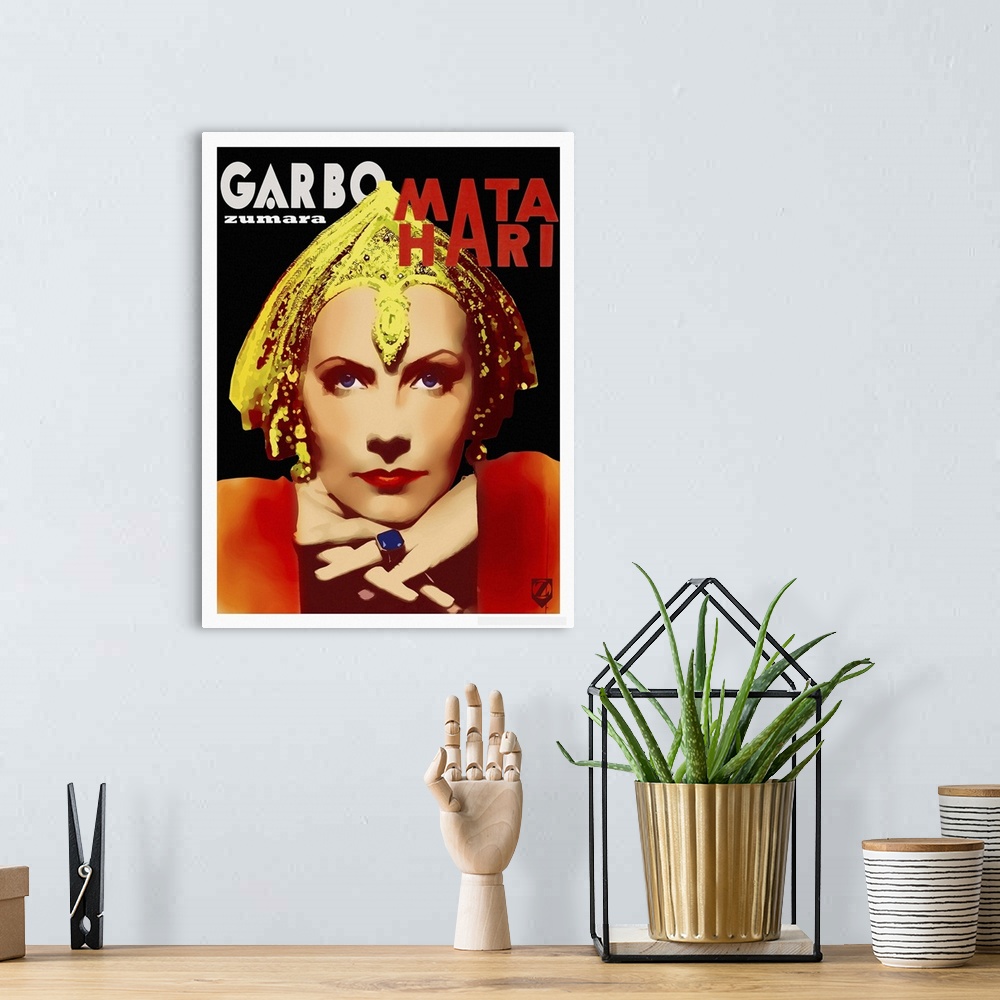 A bohemian room featuring Greta Garbo Mata Hari Painted