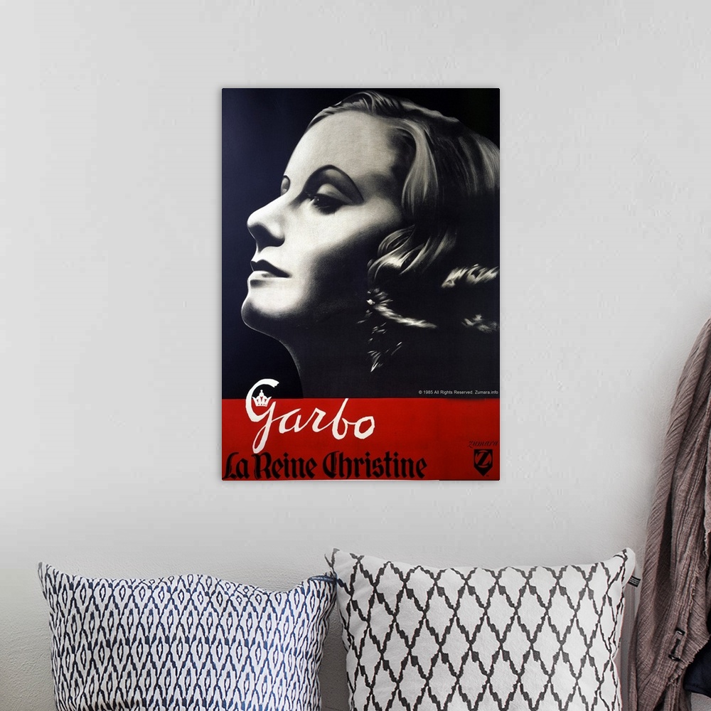 A bohemian room featuring Greta Garbo Queen Christina