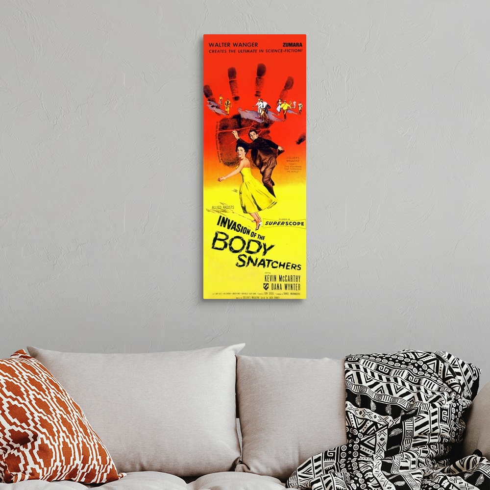 A bohemian room featuring Invasion of The Body Snatchers 1 Sci Fi Movie Poster