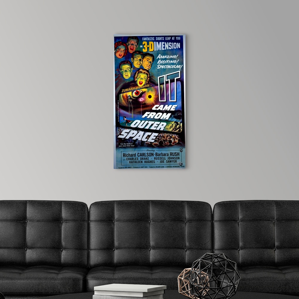 A modern room featuring It Came From Outer Space 2 Sci Fi Movie Poster