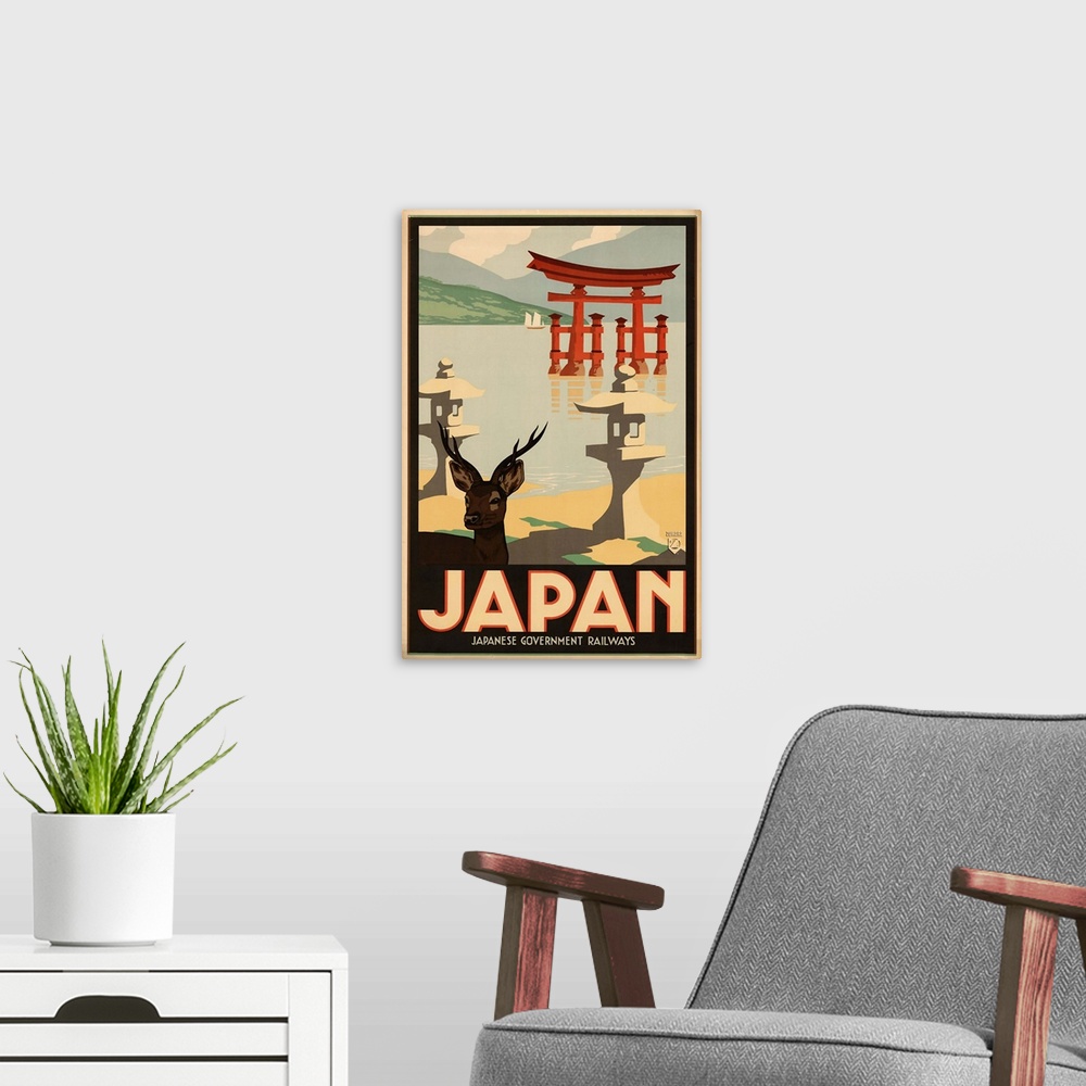 A modern room featuring Japanese Government Railway