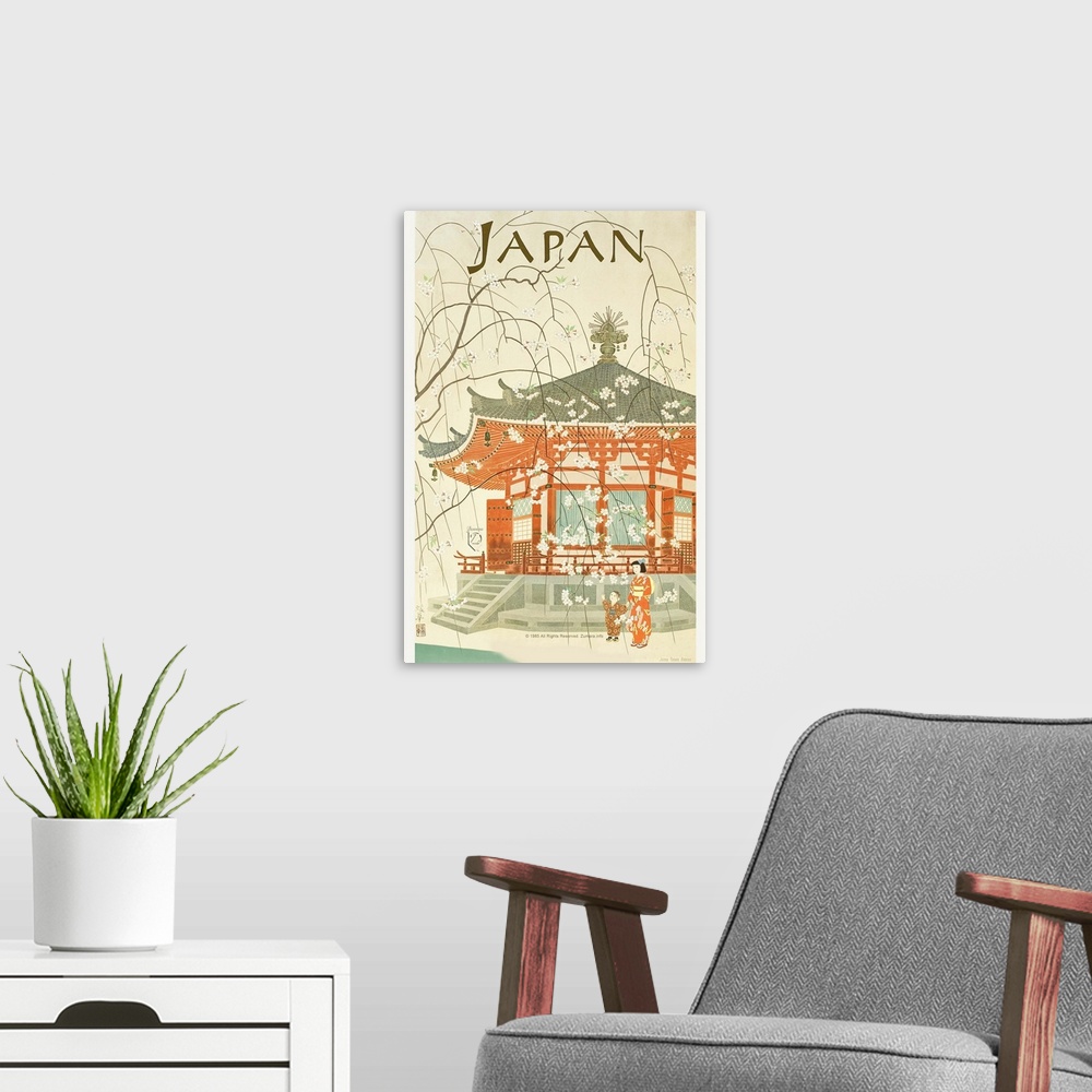 A modern room featuring Japanese Tourism 1