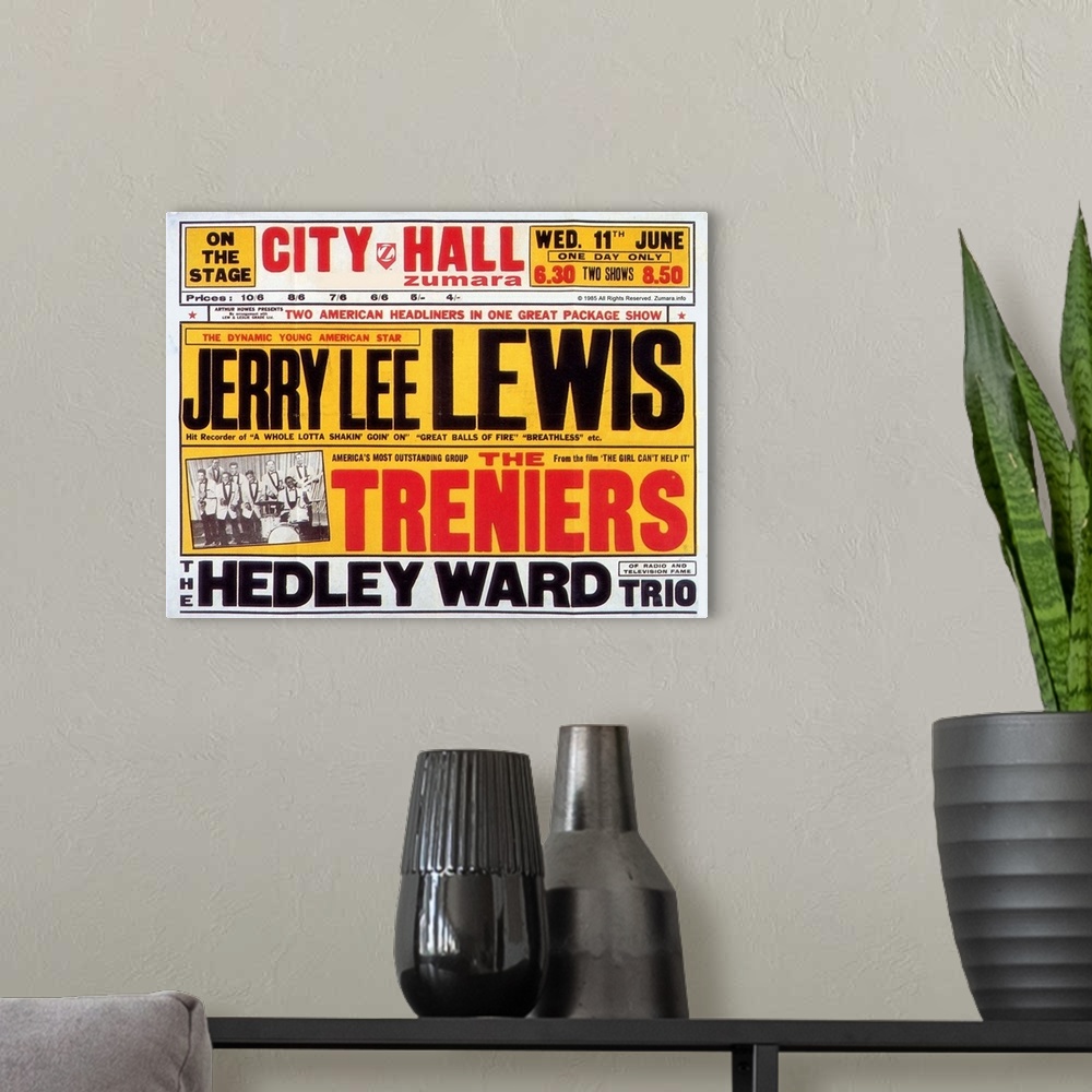 A modern room featuring Jerry Lee Lewis at City Hall