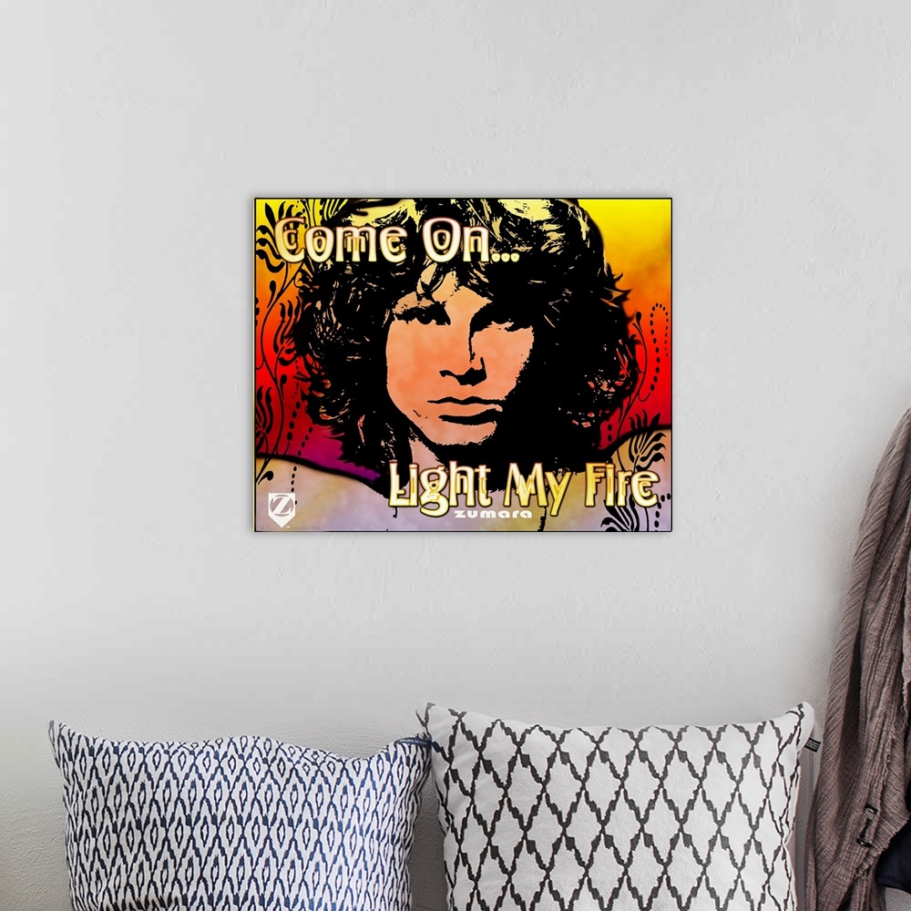 A bohemian room featuring Jim Morrison Light My Fire 1