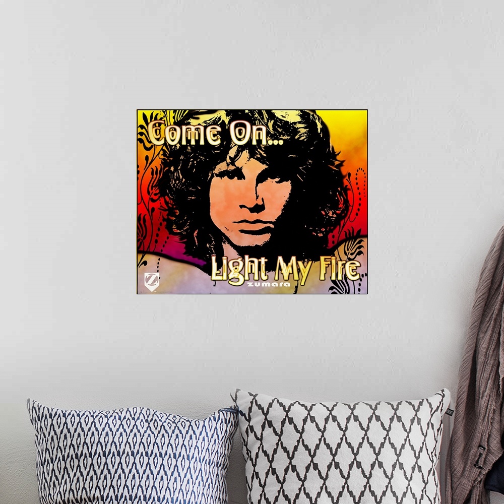 A bohemian room featuring Jim Morrison Light My Fire 1