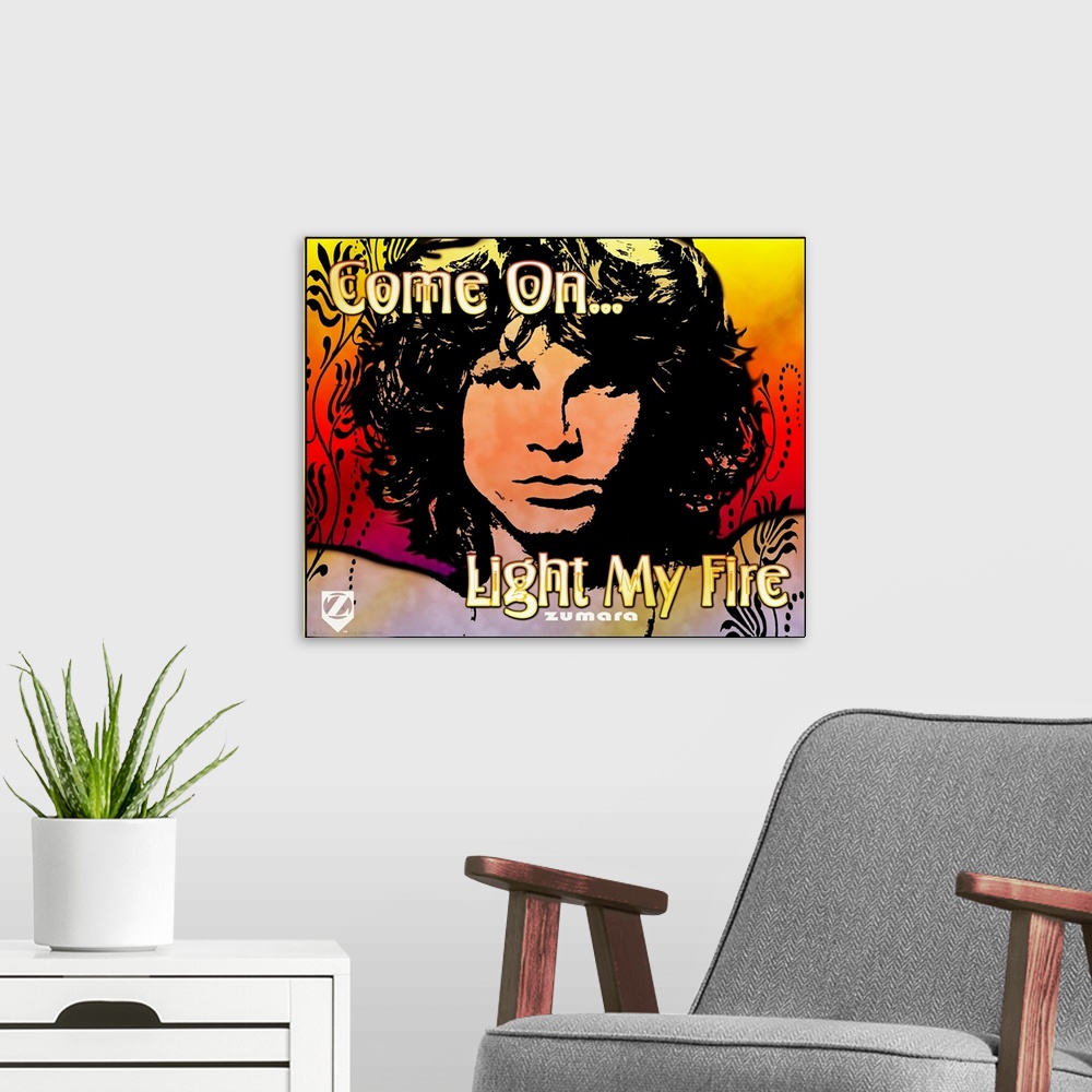 A modern room featuring Jim Morrison Light My Fire 1