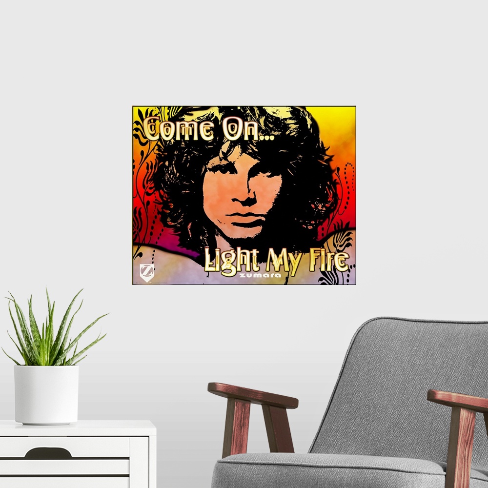 A modern room featuring Jim Morrison Light My Fire 1