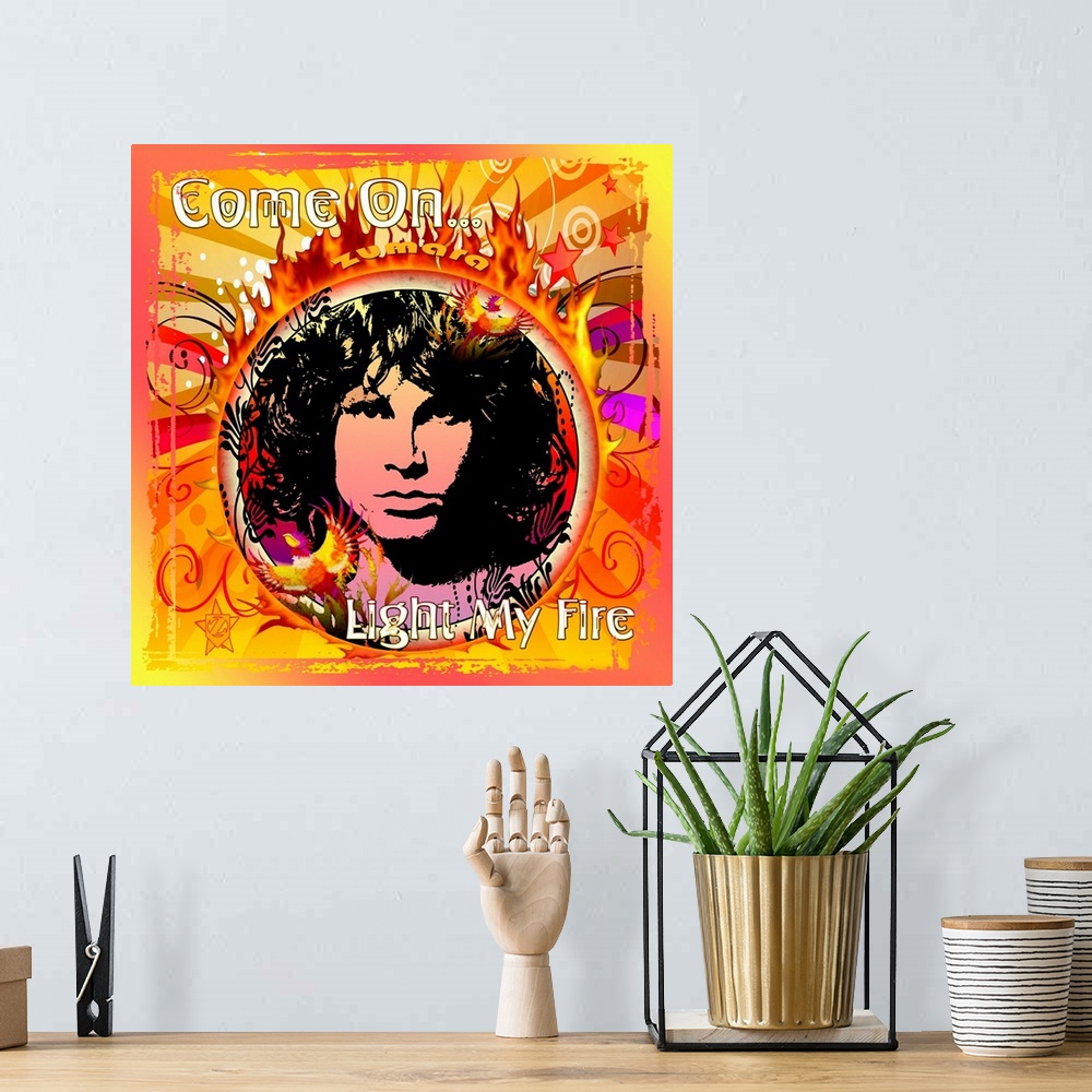 A bohemian room featuring Jim Morrison Light My Fire 2