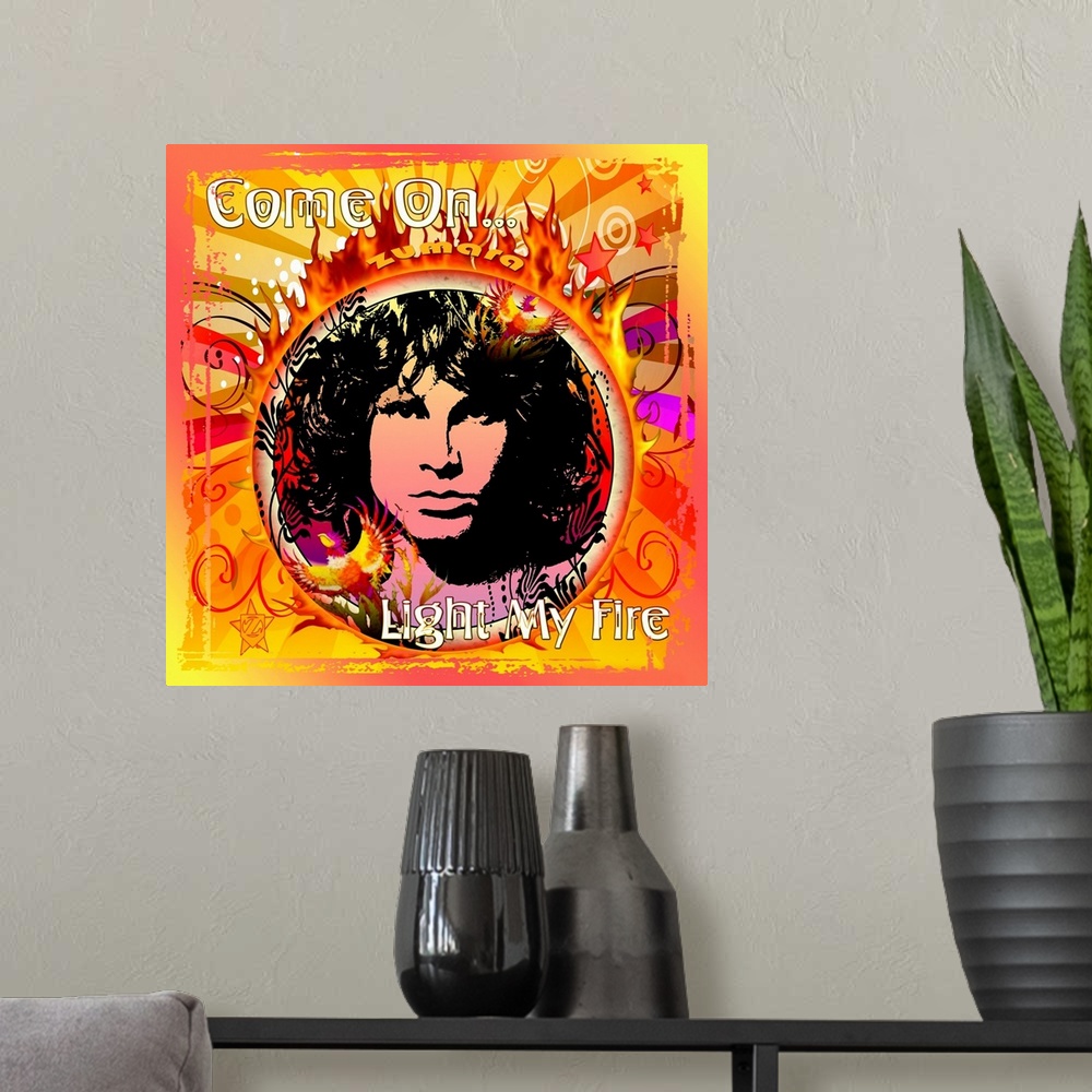 A modern room featuring Jim Morrison Light My Fire 2
