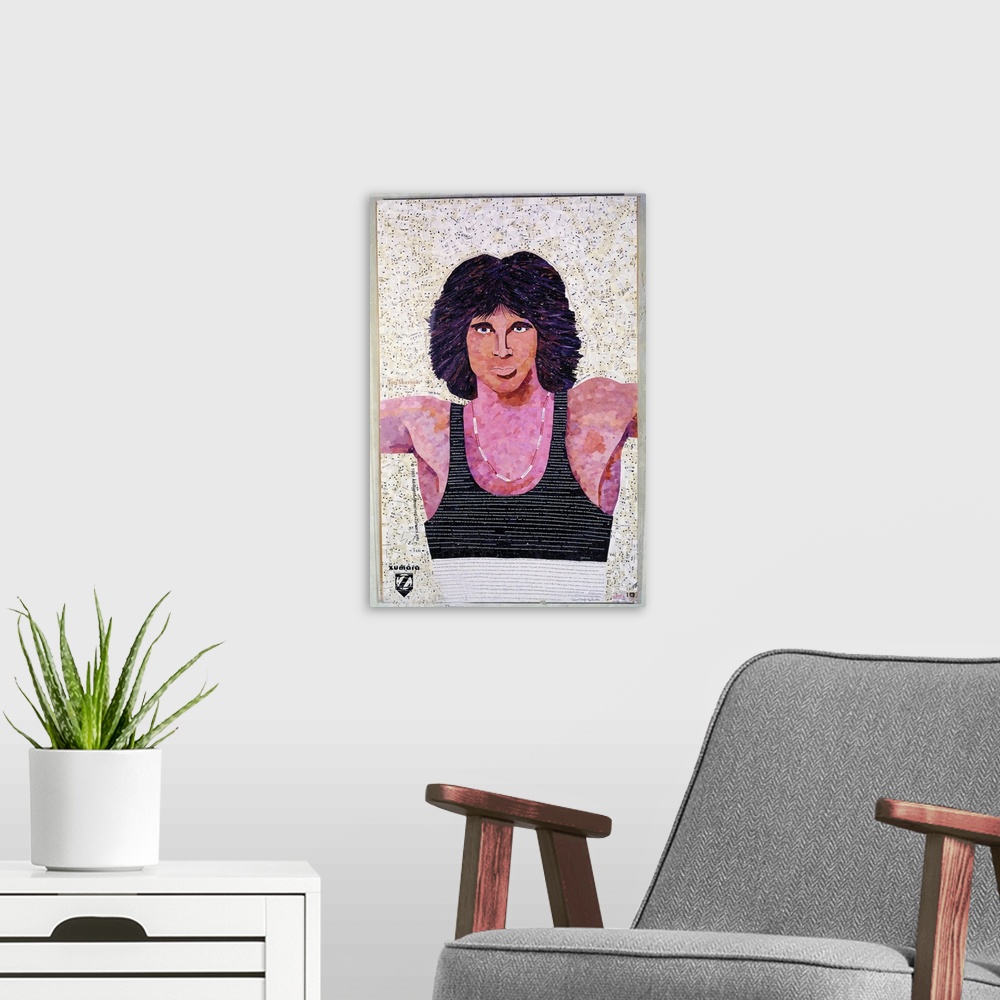 A modern room featuring Jim Morrison Music Notes