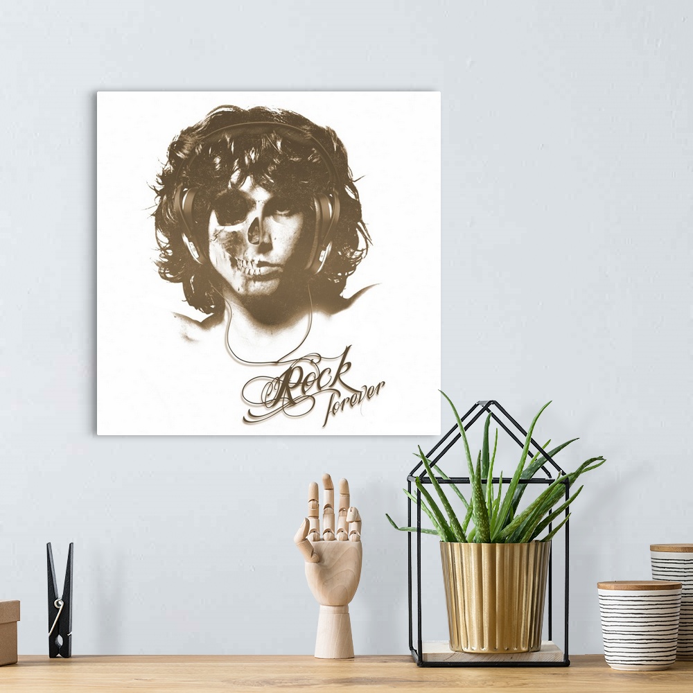 A bohemian room featuring Jim Morrison Skull Face