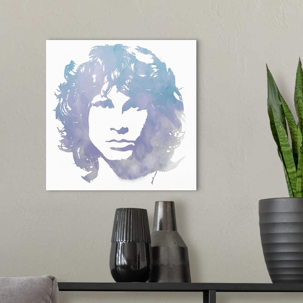 A modern room featuring Jim Morrison Water Face