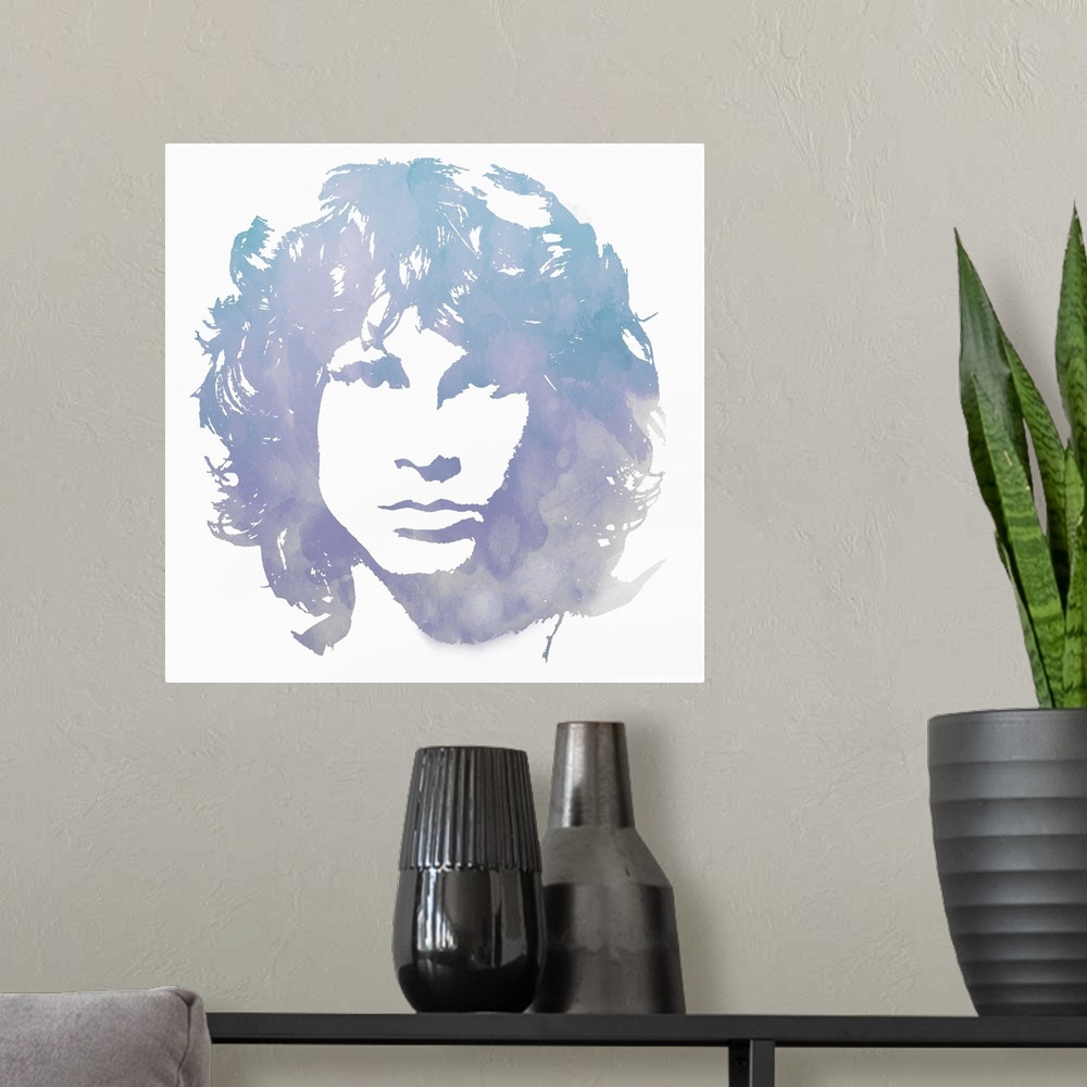 A modern room featuring Jim Morrison Water Face