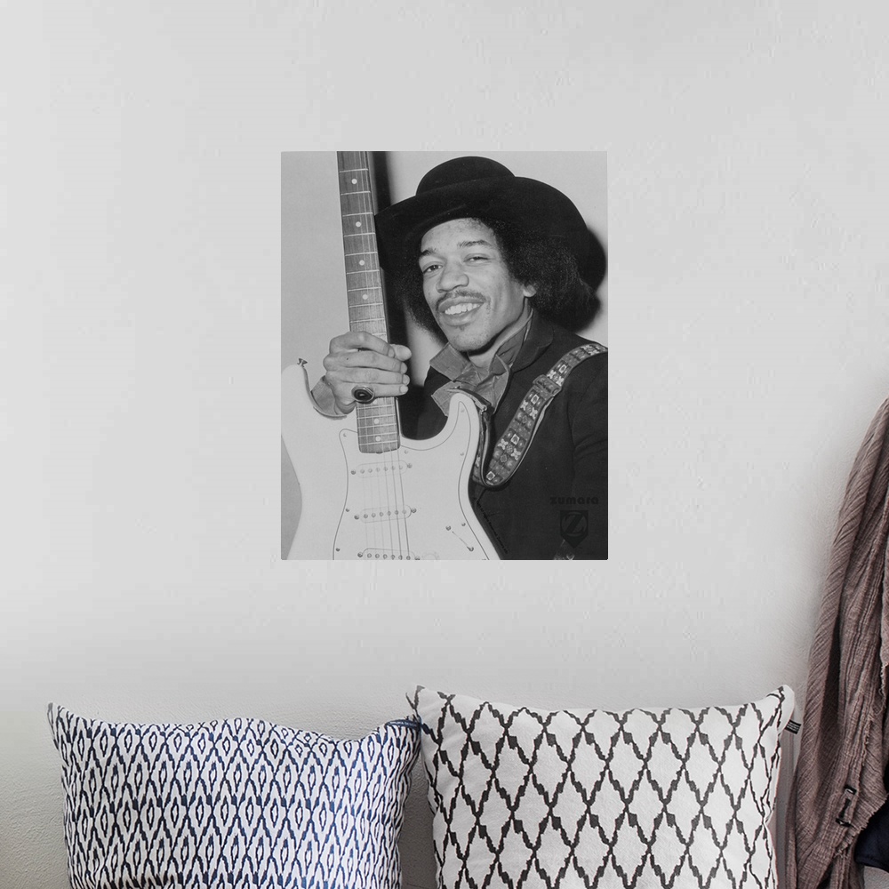 A bohemian room featuring Jimi Hendrix B