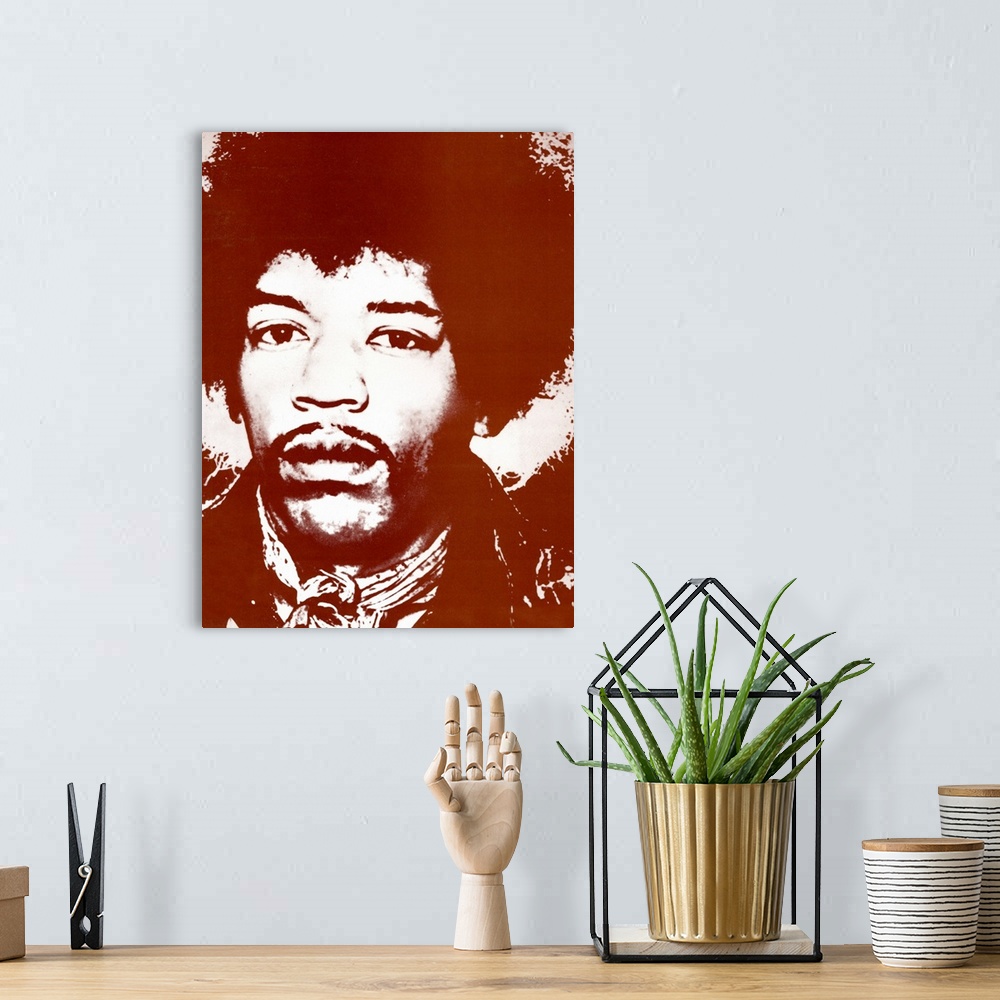 A bohemian room featuring Jimi Hendrix Brown Head Shot