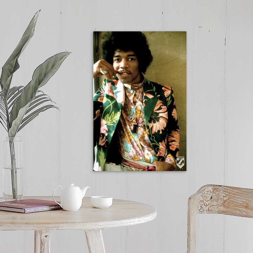 A farmhouse room featuring Jimi Hendrix Colored Floral Jacket 1