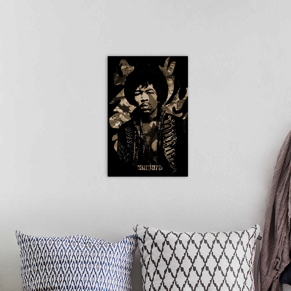 A bohemian room featuring Jimi Hendrix Liquid Psychedelic