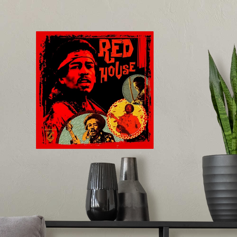 A modern room featuring Jimi Hendrix Red House