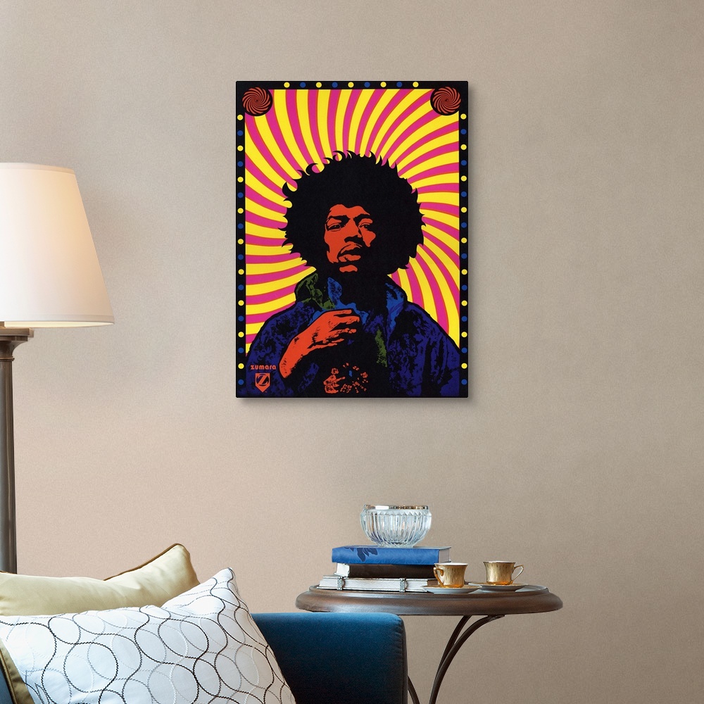 A traditional room featuring Jimi Hendrix Swirl