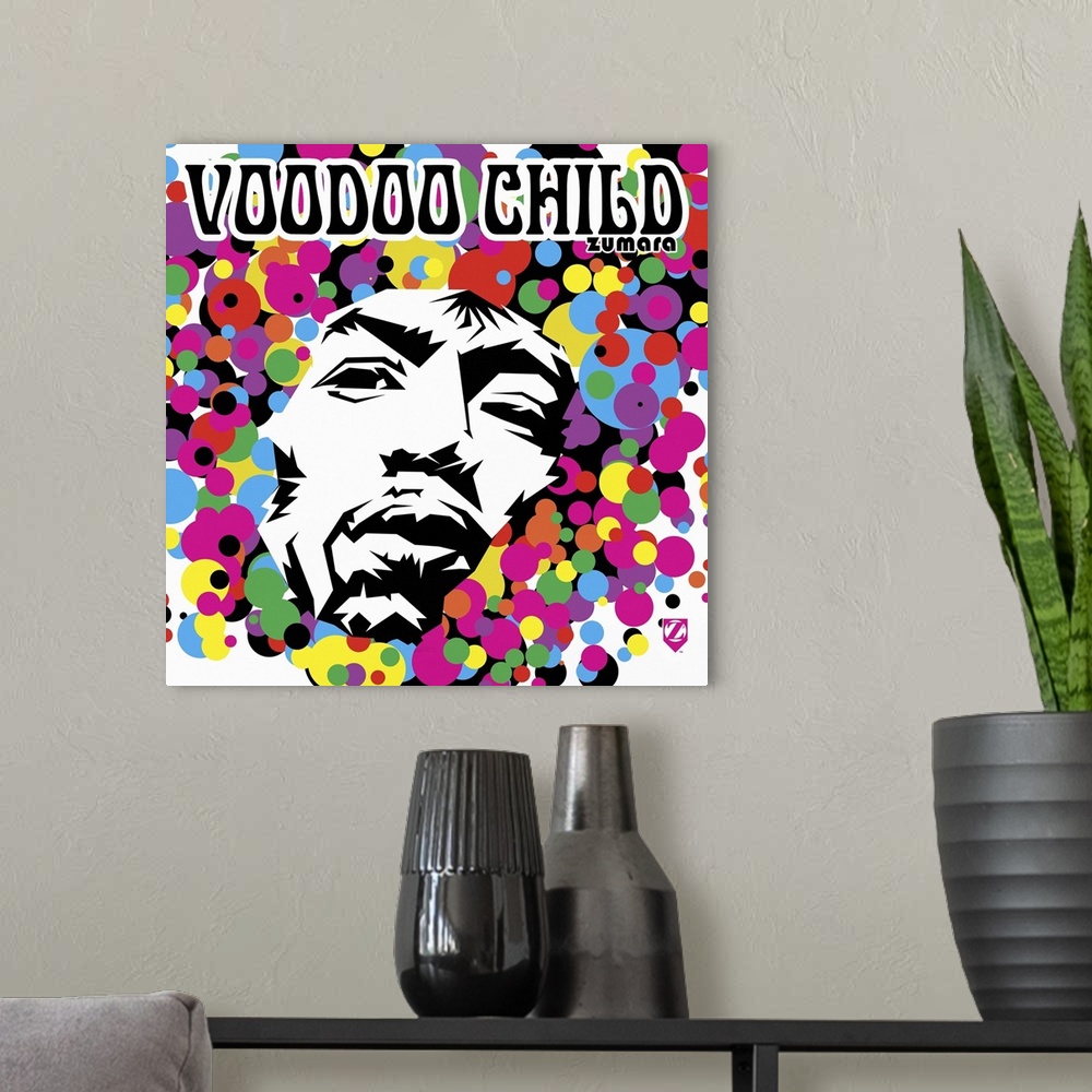 A modern room featuring Jimi Hendrix Voodoo 4