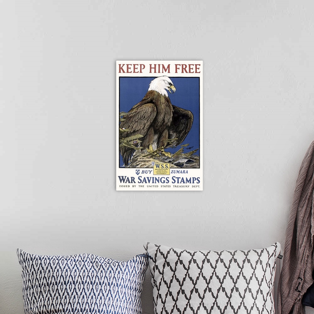 A bohemian room featuring Keep Him Free WWI