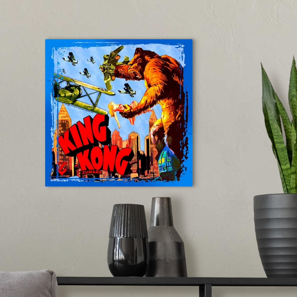 A modern room featuring King Kong Rage Blue