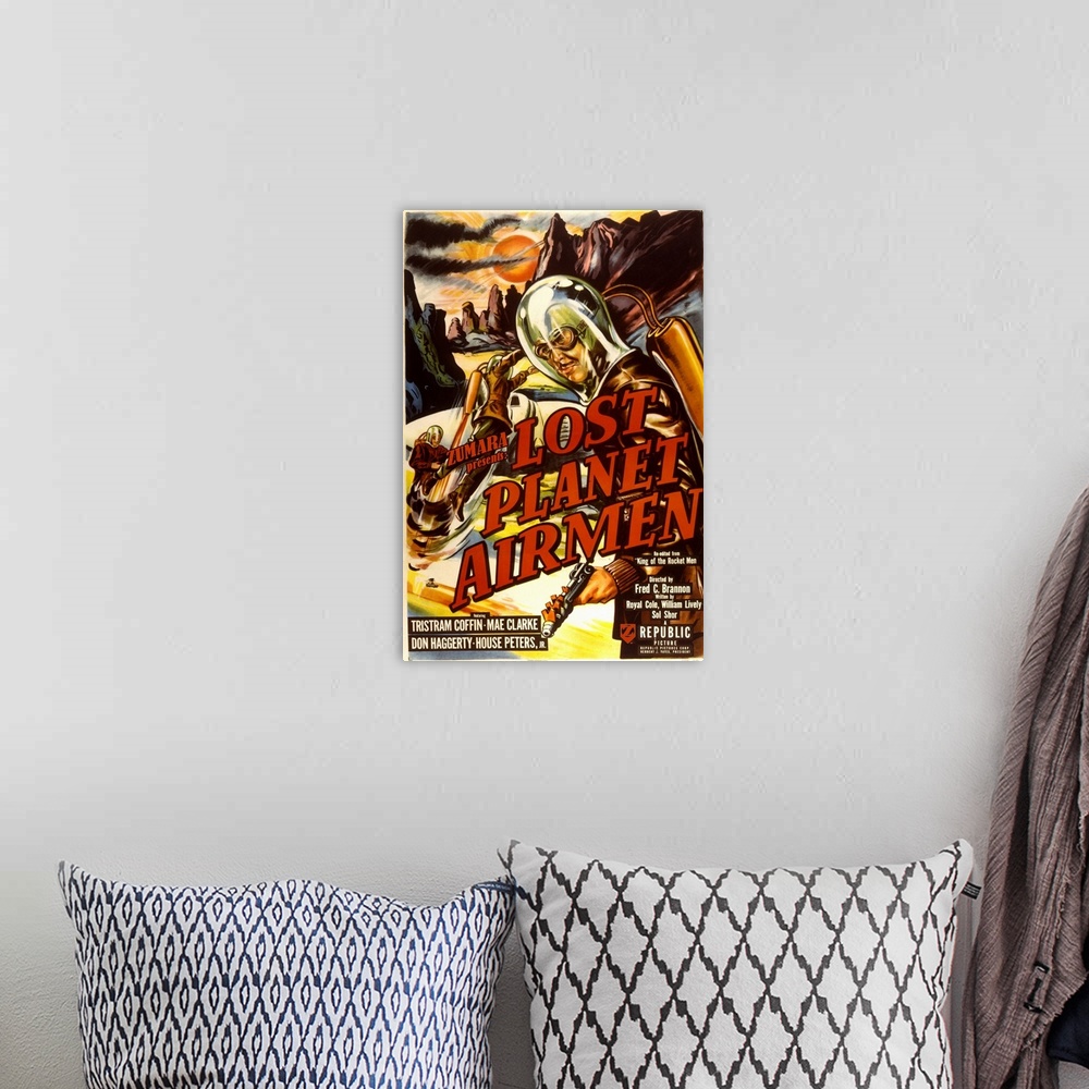 A bohemian room featuring Lost Planet Airmen Sci Fi Movie Poster