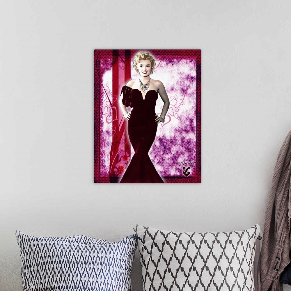 A bohemian room featuring Marilyn Monroe Belle of the Ball
