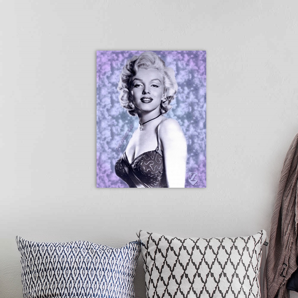 A bohemian room featuring Marilyn Monroe Blue